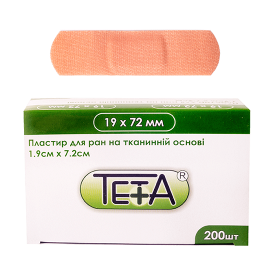 Пластир для ран на тканинній основі Teta®, розмір 1,9х7,2см